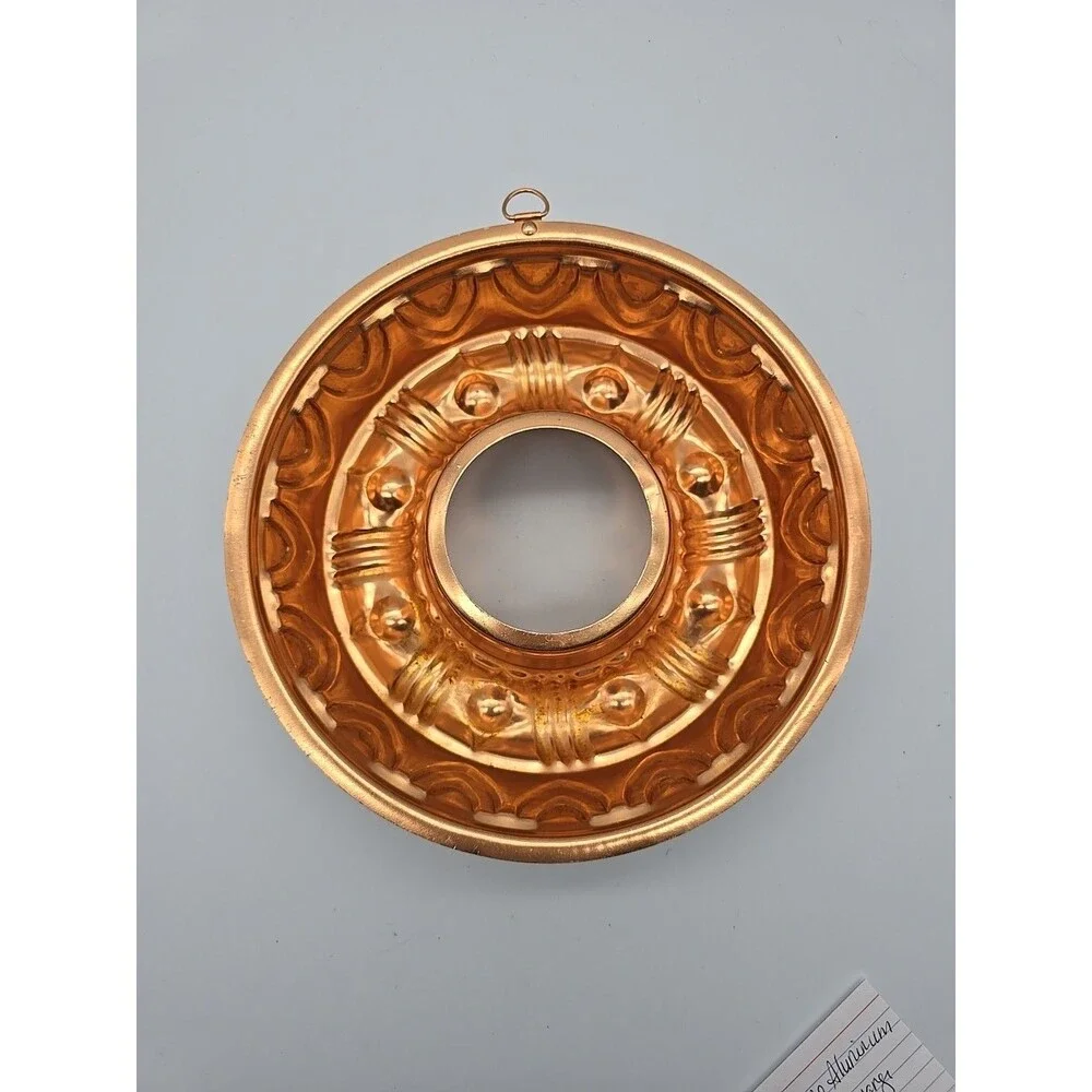 Vintage Copper Aluminum Jello Mold Bundt Cake Pan Wall Hanging 8.5